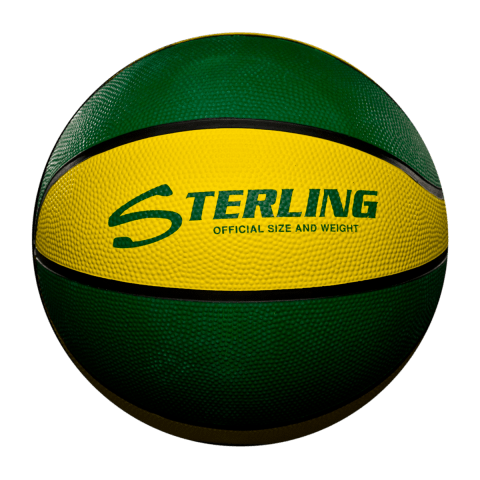 8 Panel Rubber Camp Basketball - Green Gold