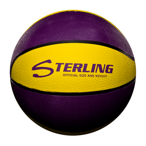 8 Panel Rubber Camp Basketball - Purple Gold