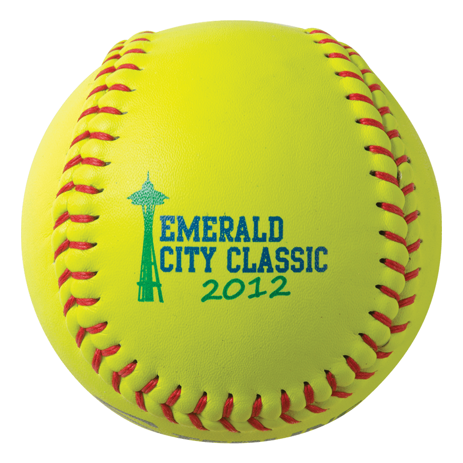 Speed Print Club FastPitch Game Leather Softball Example 6 Sterling
