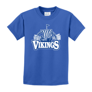 BLE Youth Cotton/Poly 50/50 T-Shirt *Viking Ship Design*