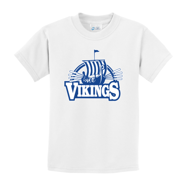 BLE Youth Cotton/Poly 50/50 T-Shirt *Viking Ship Design* - Image 2