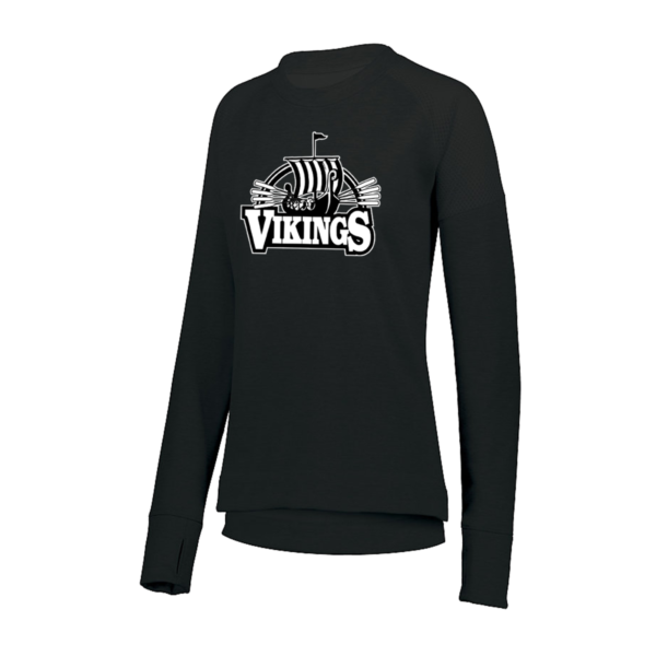 BLE Ladies Zoe Tonal Heather Crewneck Pullover *Viking Ship Design* - Image 3