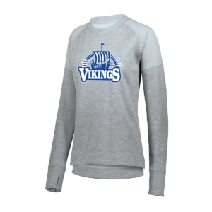 BLE Ladies Zoe Tonal Heather Crewneck Pullover *Viking Ship Design*