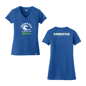 Emerald Hills Elementary Staff Ladies New Era V-Neck T-Shirt