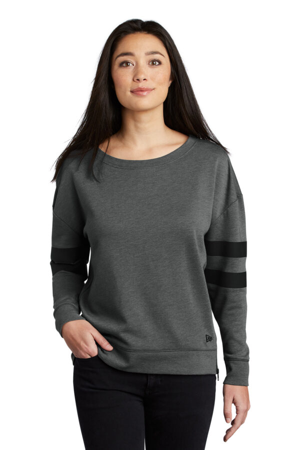 Crestwood Elementary Ladies New Era Tri-Blend Fleece Varsity Crew - Image 3