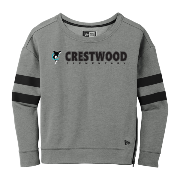 Crestwood Elementary Ladies New Era Tri-Blend Fleece Varsity Crew