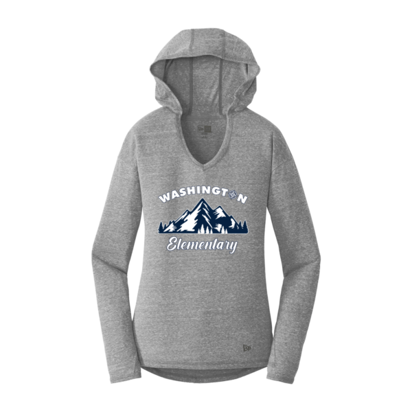 Washington Elementary New Era® Ladies Tri-Blend Performance Pullover Hoodie Tee - Mountain
