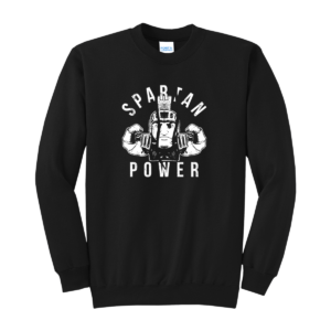 Sumner High School Spartan Power Black Crewneck Sweatshirt (Adult & Youth)