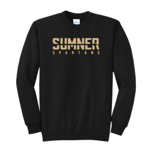 Sumner High School Spear Black Crewneck Sweatshirt (Adult & Youth)