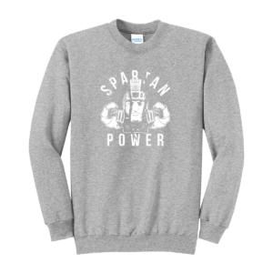 Sumner High School Spartan Power Grey Crewneck Sweatshirt (Adult & Youth)