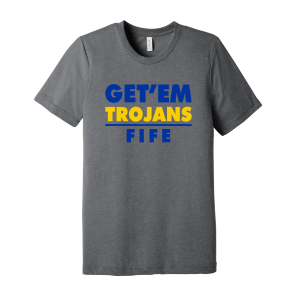 Get 'Em Trojans Bella+Canvas Tri-Blend Tee - Image 3