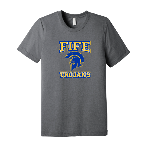 Fife Trojans Bella+Canvas Tri-Blend Tee - Image 3