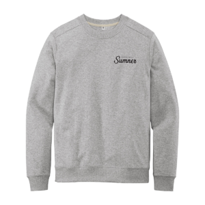 Sumner Basketball Adult Grey 8 Oz. Crewneck Sweatshirt *3D Embroidered Logo*