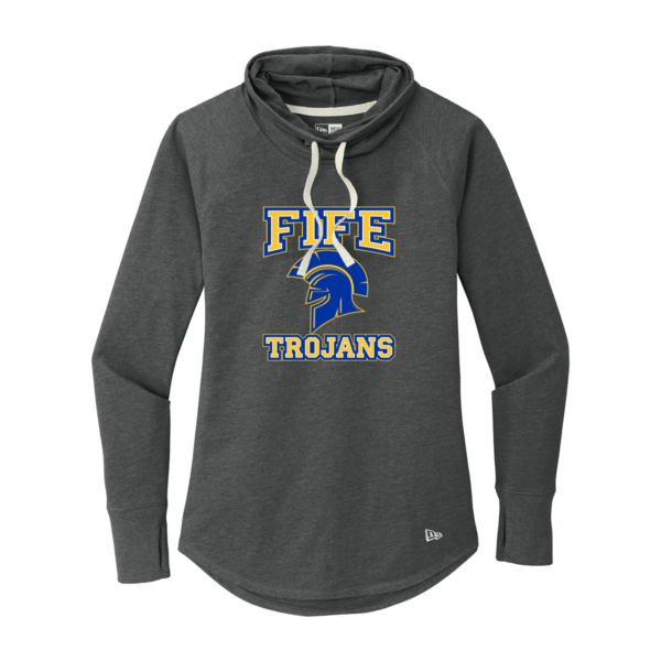 Fife Trojans New Era Ladies  Sueded Cotton Blend Cowl Pullover