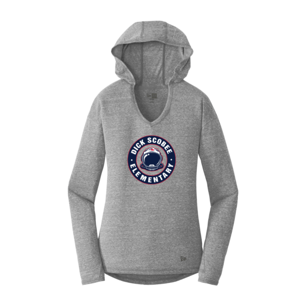 Dick Scobee New Era® Ladies Tri-Blend Performance Pullover Hoodie Tee - Helmet