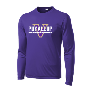 Puyallup Basketball Long Sleeve Purple Polyester Dri-Fit Tee *Youth & Adult*