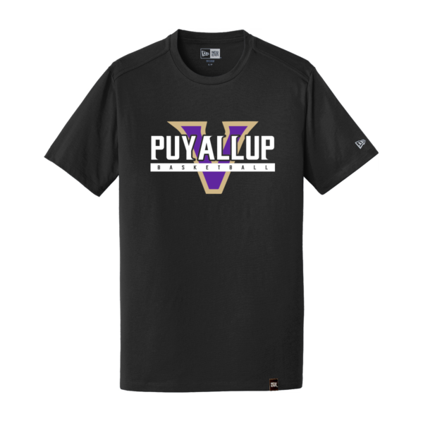 Puyallup Basketball Adult New Era Cotton/Poly Tee - Image 2