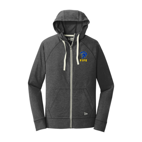 Fife Trojans New Era Sueded Cotton Blend Full-Zip Hoodie - Image 2