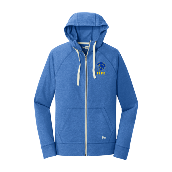 Fife Trojans New Era Sueded Cotton Blend Full-Zip Hoodie - Image 3