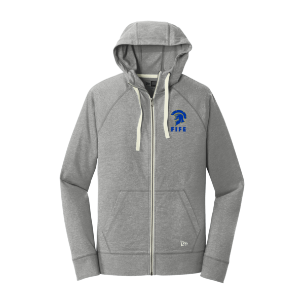 Fife Trojans New Era Sueded Cotton Blend Full-Zip Hoodie