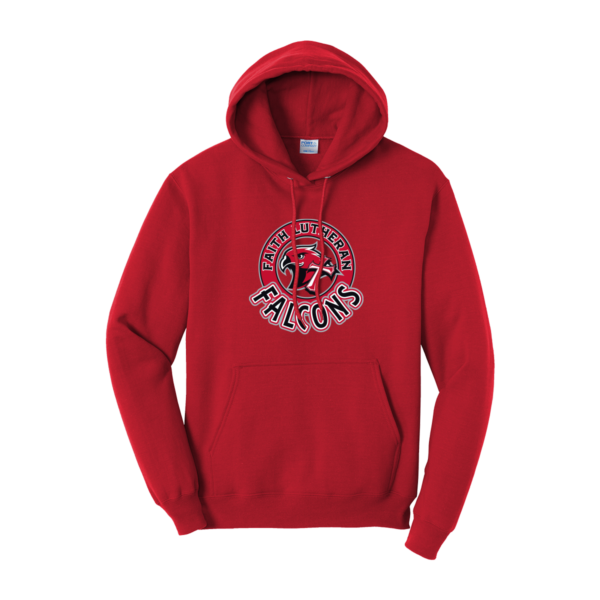 Faith Lutheran Port & Company® Core Fleece Pullover Hooded Sweatshirt - Circle - Image 2