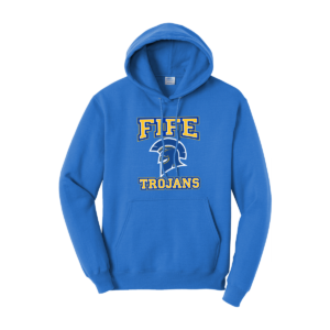 Fife Trojans Port & Co. Traditional Cotton/Poly Hoodie