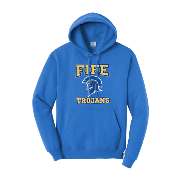 Fife Trojans Port & Co. Traditional Cotton/Poly Hoodie