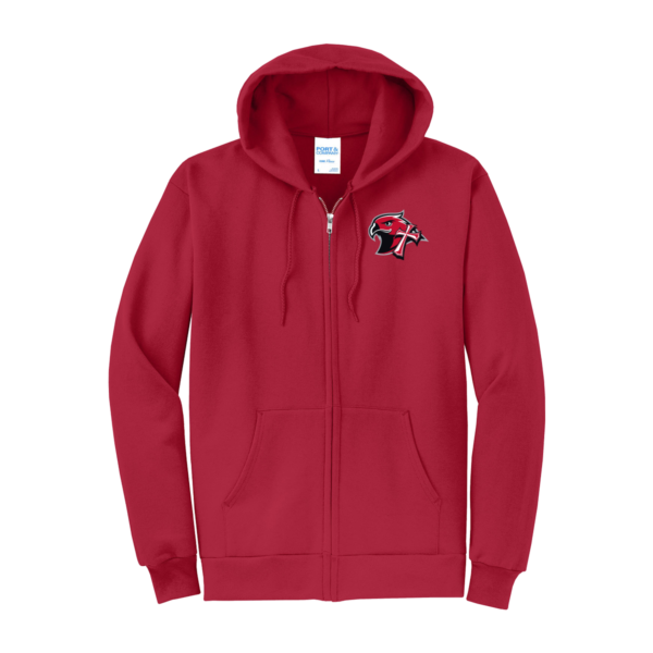 Faith Lutheran Port & Company® Core Fleece Full-Zip Hooded Sweatshirt - Falcon - Image 2
