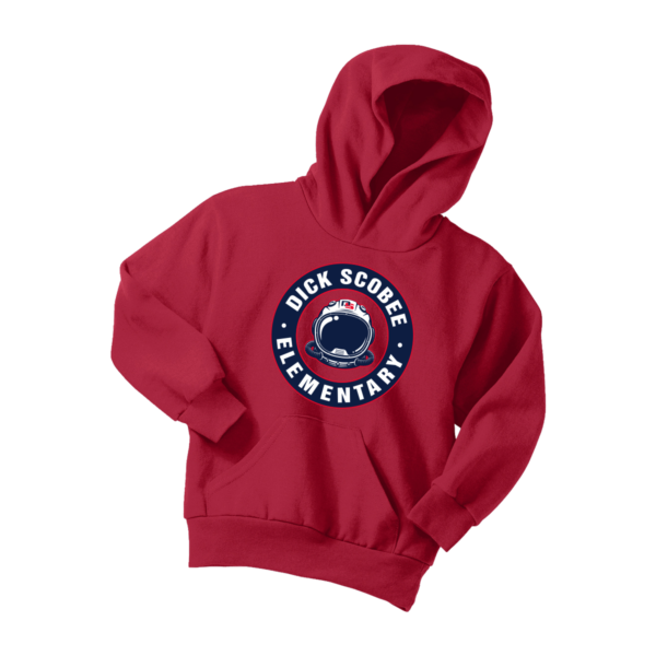Dick Scobee Port & Company® YOUTH Core Fleece Pullover Hooded Sweatshirt - Helmet