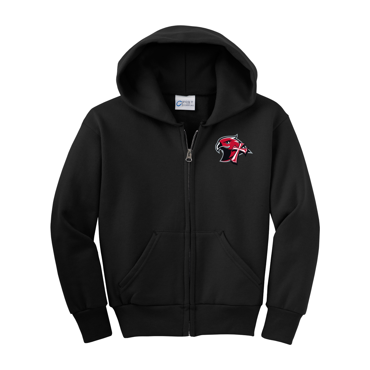 Faith Lutheran Port & Company® YOUTH Core Fleece Full-Zip Hooded ...