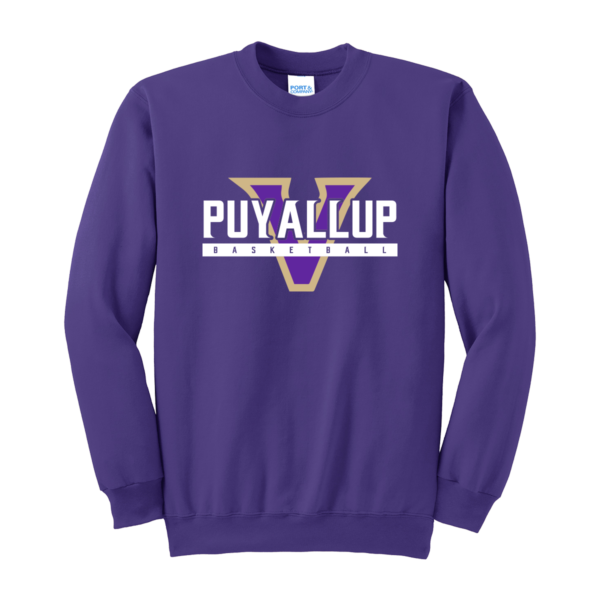 Puyallup Basketball 9 Oz. Crewneck Sweatshirt  *Youth & Adult* - Image 2