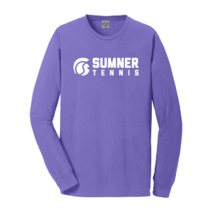 Sumner Tennis Amethyst Light Purple Long Sleeve Cotton Tee