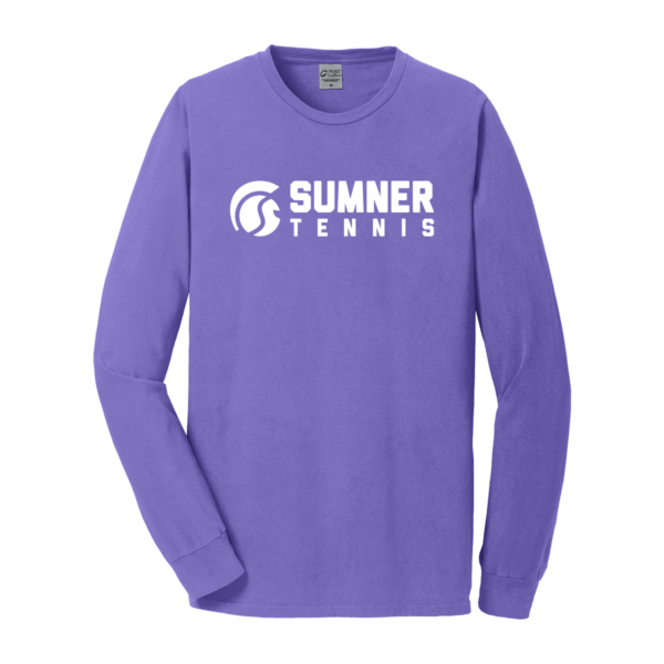 Sumner Tennis Amethyst Light Purple Long Sleeve Cotton Tee