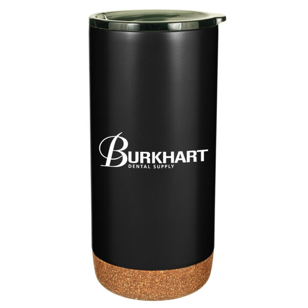 Burkhart Dental 16 oz Estate Double Walled Stainless Tumbler Cork Bottom