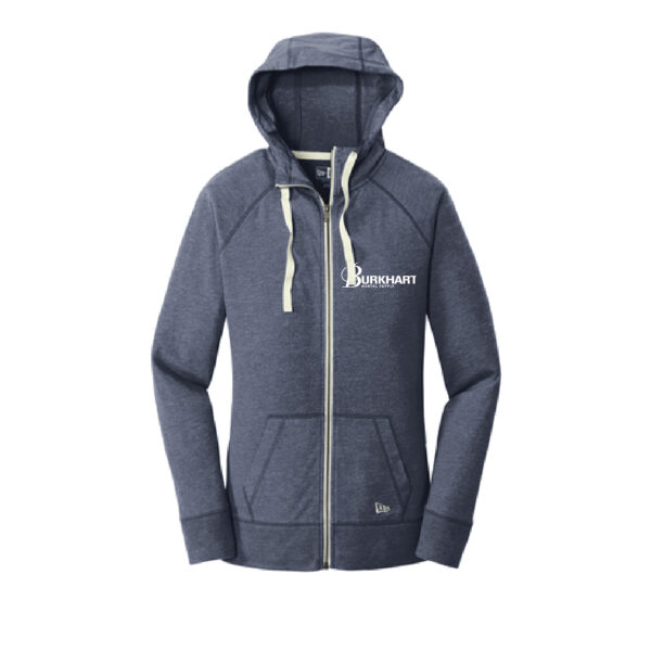 Burkhart Dental New Era Ladies Sueded Cotton Blend Full-Zip Hoodie