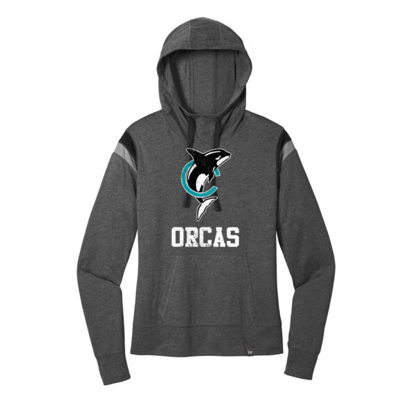 Crestwood Elementary Staff Ladies New Era Heritage Blend Varsity Hoodie - Image 2