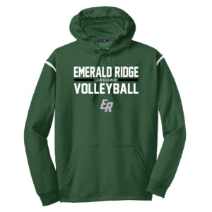 ER Volleyball Sport-Tek Tech Fleece Colorblock Hooded Sweatshirt
