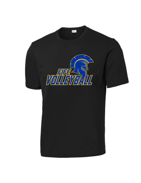 Fife Volleyball Black Sport-Tek® PosiCharge® Competitor™ Tee (Dri-Fit)