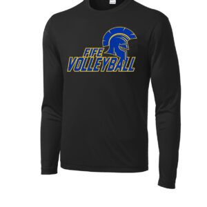 Fife Volleyball Black Sport-Tek® Long Sleeve PosiCharge® Competitor™ Tee (Dri-Fit)
