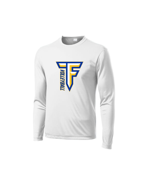 Fife Volleyball White Sport-Tek® Long Sleeve PosiCharge® Competitor™ Tee (Dri-Fit)