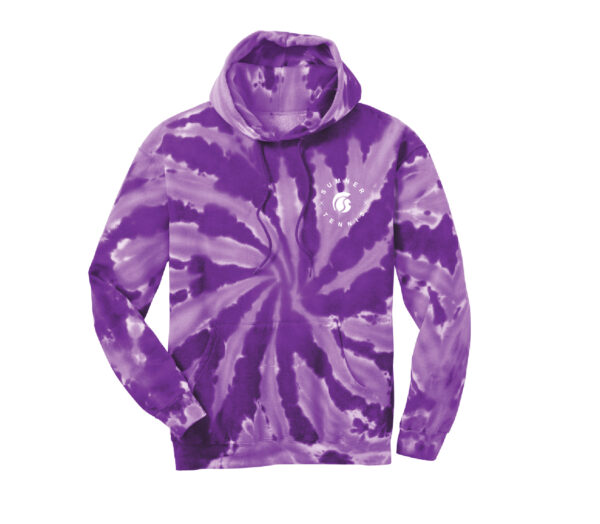 Sumner Tennis Purple Tie-Dye Hoodie *Left Chest Design*