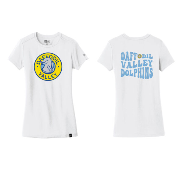 Daffodil Valley Elementary Ladies New Era Heritage Blend Varsity Hoodie - Image 2