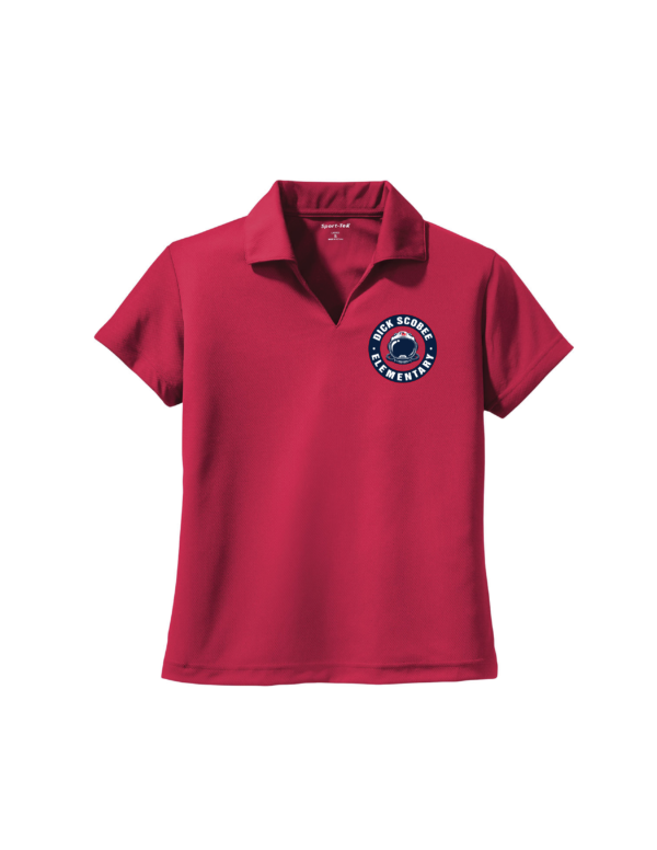Dick Scobee Sport-Tek® Ladies Dri-Mesh® V-Neck Polo - Helmet - Image 2