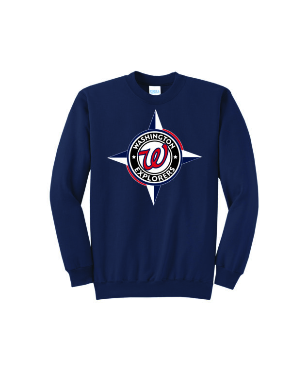 Port & Company® Core Fleece Crewneck Sweatshirt - Compass - Image 2