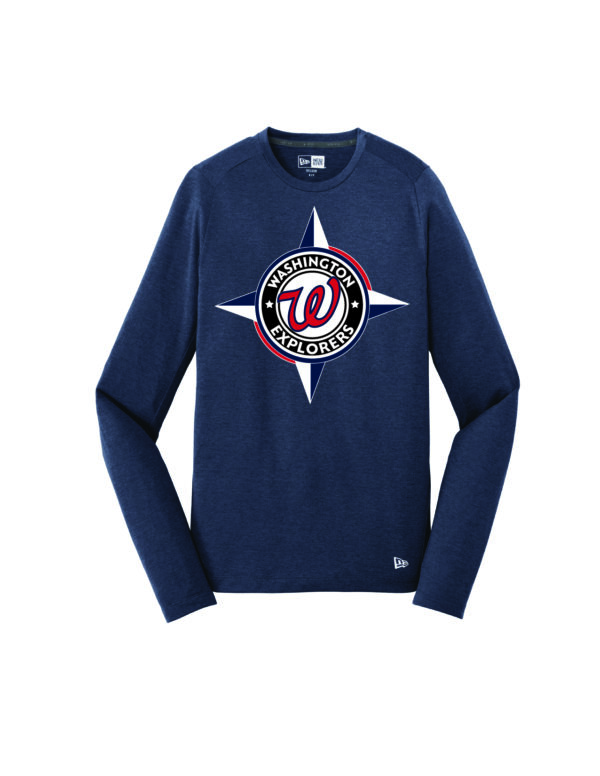New Era® Series Performance Long Sleeve Crew Tee - Compass - Image 2