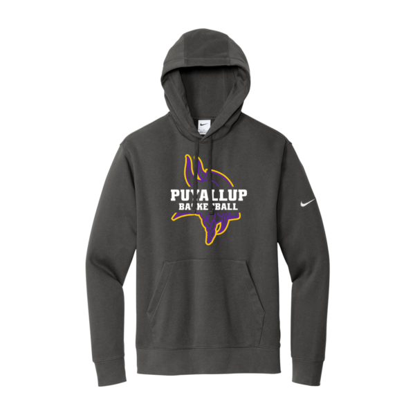 Puyallup Nike Club Fleece Sleeve Swoosh Pullover Hoodie - VIKING - Image 2