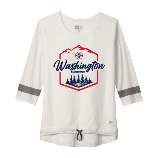 "Washington" New Era ® Ladies Tri-Blend 3/4-Sleeve Tee - Image 2