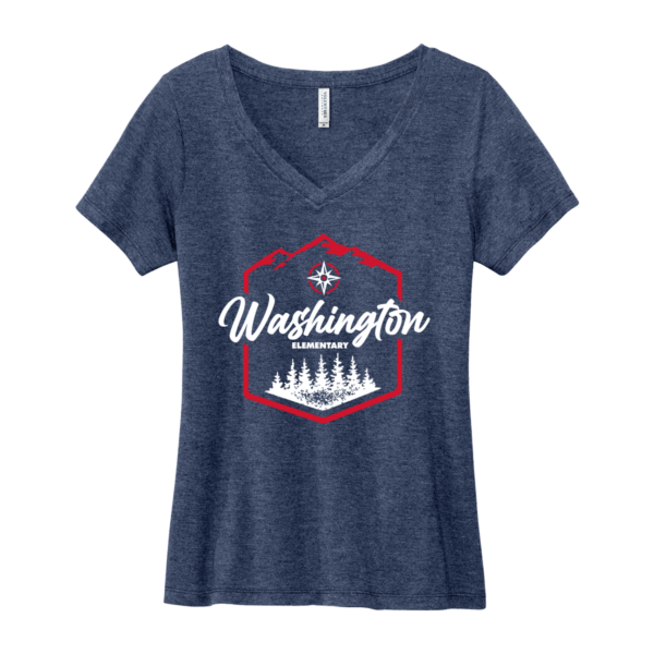 "Washington" Volunteer Knitwear™ Women’s Daily V-Neck Tee - Image 2