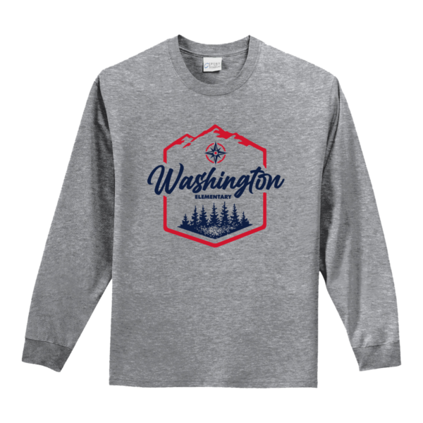"Washington" Port & Company® Long Sleeve Essential Tee - Image 2