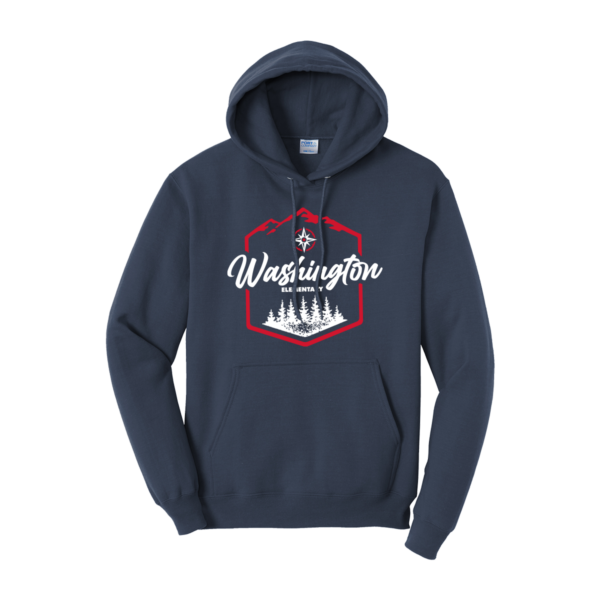"Washington" Port & Company® Core Fleece Pullover Hooded Sweatshirt - Image 2